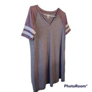 Authentic American Heritage SO Gray and Purple Swing Dress Small
